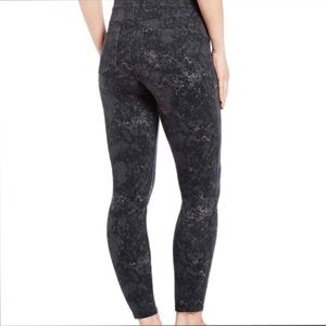 Women SPANX Jean-ish legging ankle length stretch gray high waist pant Large